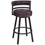 Madrid 26 1/2" Ford Brown Faux Leather Swivel Counter Stool in scene