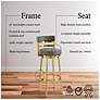 3_Madrid 26 in. Swivel Bar Stool in Steel, and Vintage Gray Faux Leather more views