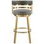 4_Madrid 26 in. Swivel Bar Stool in Steel, and Vintage Gray Faux Leather more views