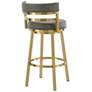 5_Madrid 26 in. Swivel Bar Stool in Steel, and Vintage Gray Faux Leather more views