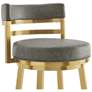6_Madrid 26 in. Swivel Bar Stool in Steel, and Vintage Gray Faux Leather more views