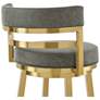 7_Madrid 26 in. Swivel Bar Stool in Steel, and Vintage Gray Faux Leather more views