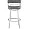 Madrid 26" Gray Faux Leather Swivel Counter Stool