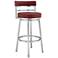 Madrid 26" Red Faux Leather Swivel Counter Stool