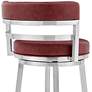 3_Madrid 26" Red Faux Leather Swivel Counter Stool more views