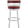 6_Madrid 26" Red Faux Leather Swivel Counter Stool more views