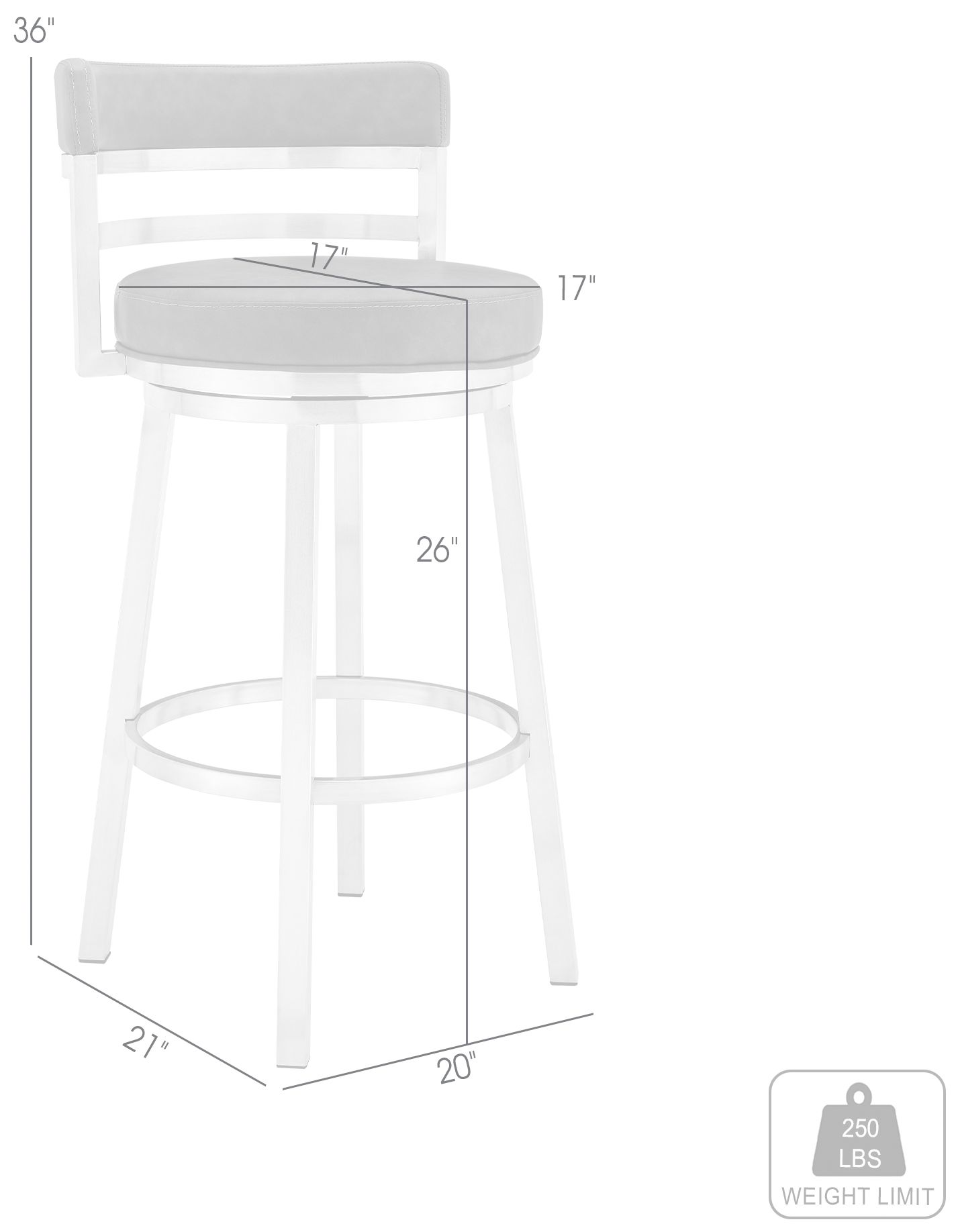 Madrid 26" Red Faux Leather Swivel Counter Stool