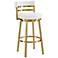 Madrid 26" White Faux Leather Swivel Counter Stool