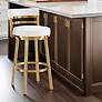 1_Madrid 26" White Faux Leather Swivel Counter Stool