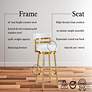 4_Madrid 26" White Faux Leather Swivel Counter Stool more views