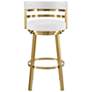 5_Madrid 26" White Faux Leather Swivel Counter Stool more views