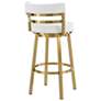 6_Madrid 26" White Faux Leather Swivel Counter Stool more views