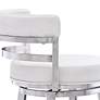Madrid 26" White Faux Leather Swivel Counter Stool