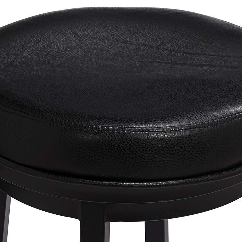 Image 3 Madrid 30 1/2" Black Faux Leather Swivel Bar Stools Set of 2 more views