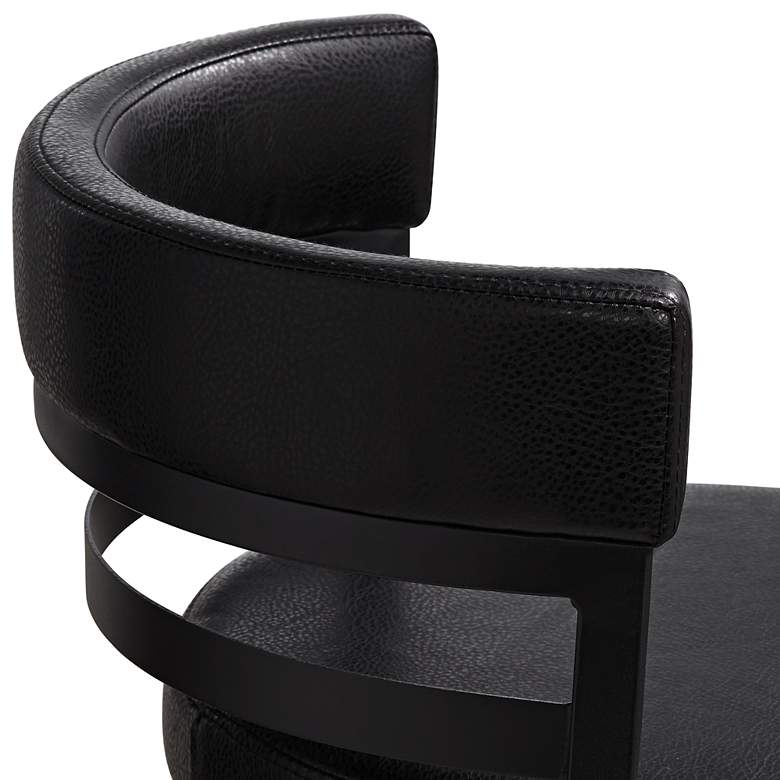 Image 4 Madrid 30 1/2" Black Faux Leather Swivel Bar Stools Set of 2 more views