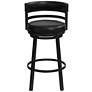 6_Madrid 30 1/2" Black Faux Leather Swivel Bar Stools Set of 2 more views
