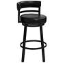 7_Madrid 30 1/2" Black Faux Leather Swivel Bar Stools Set of 2 more views