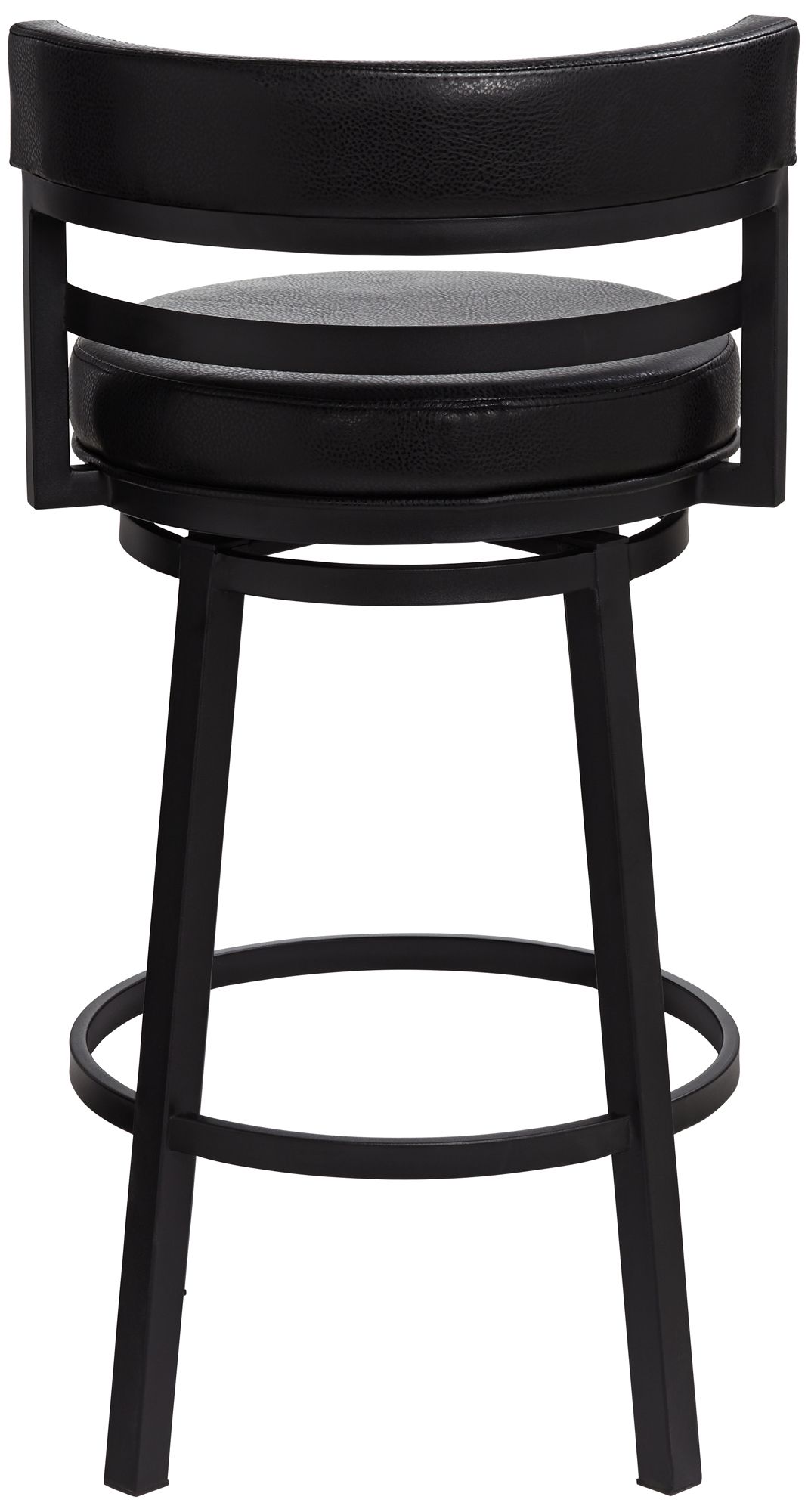 Madrid 30 1/2" Black Faux Leather Swivel Bar Stools Set of 2