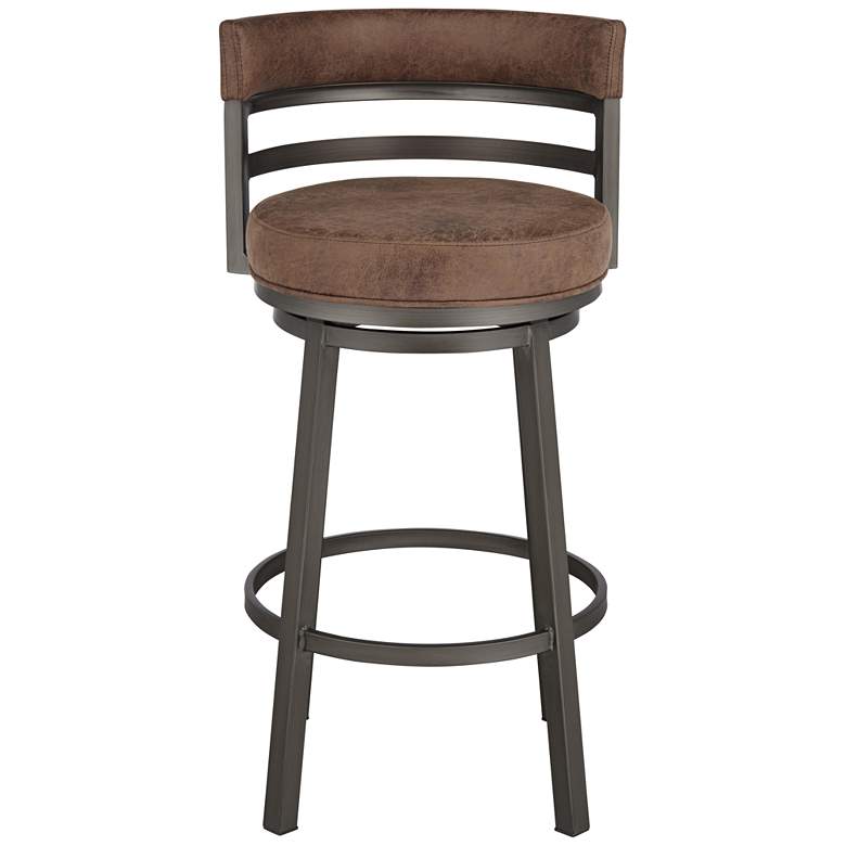 Image 7 Madrid 30 1/2 inch Bandero Tobacco Fabric Swivel Bar Stool more views