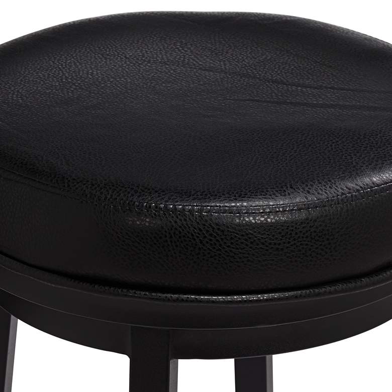 Image 4 Madrid 30 1/2" Ford Black Faux Leather Swivel Bar Stool more views