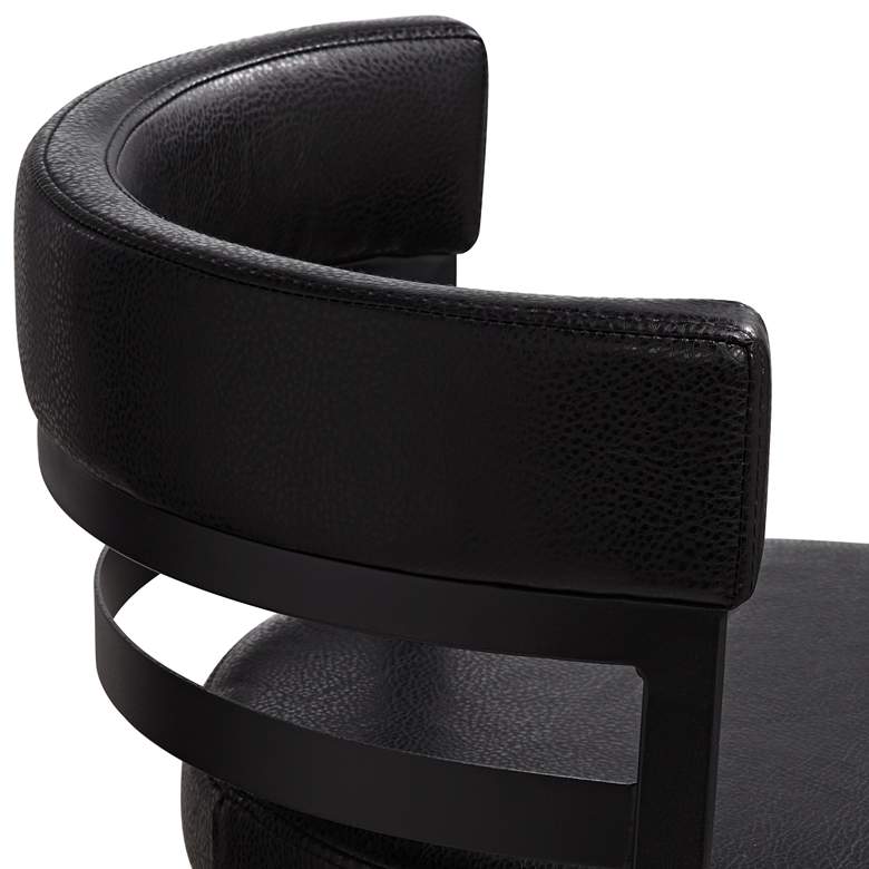 Image 5 Madrid 30 1/2" Ford Black Faux Leather Swivel Bar Stool more views