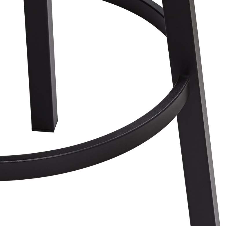 Image 6 Madrid 30 1/2" Ford Black Faux Leather Swivel Bar Stool more views