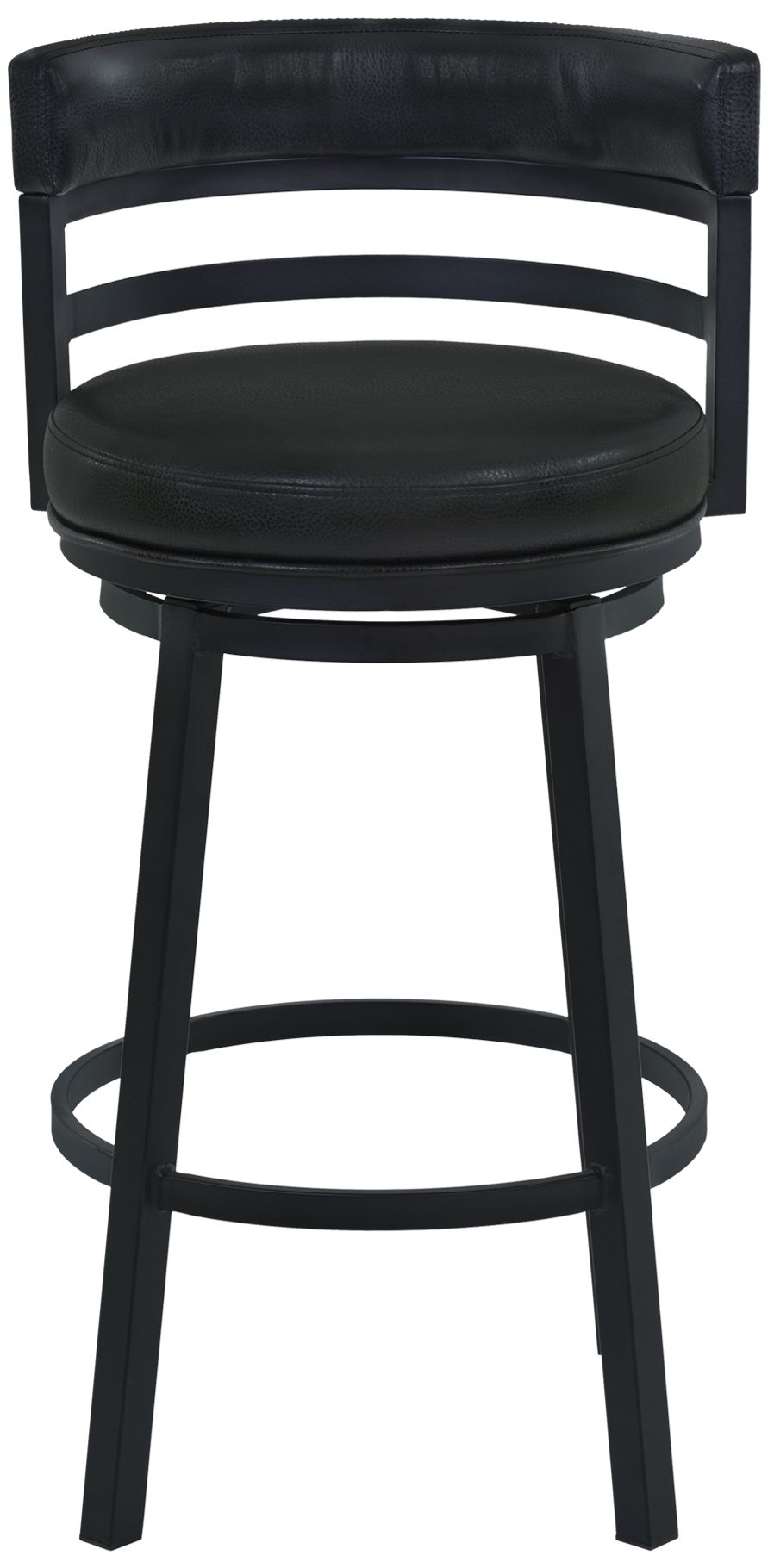 Image 3 Madrid 30" Ford Black Faux Leather Swivel Bar Stool more views