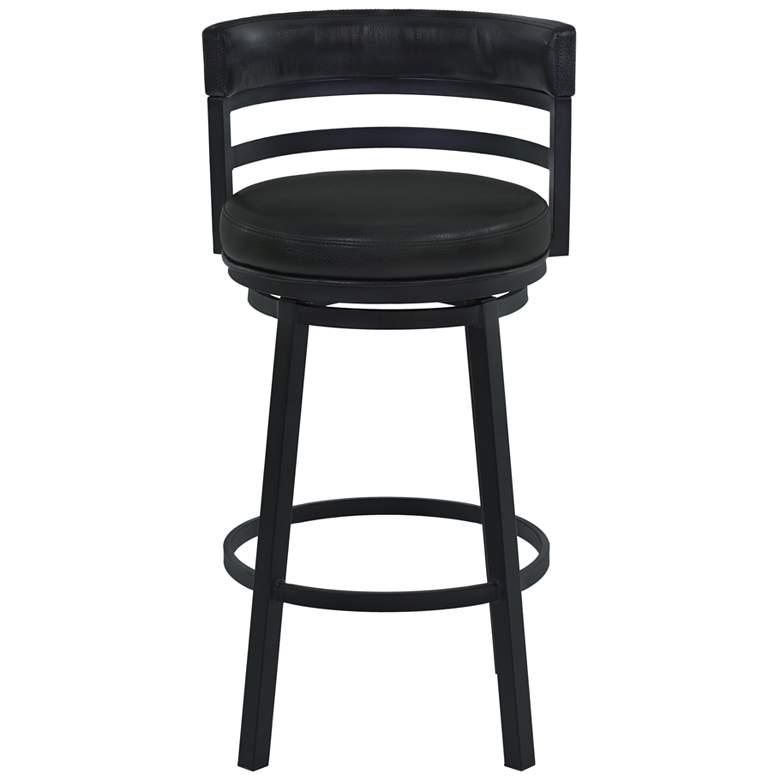 Image 3 Madrid 30" Ford Black Faux Leather Swivel Bar Stool more views