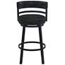 3_Madrid 30" Ford Black Faux Leather Swivel Bar Stool more views