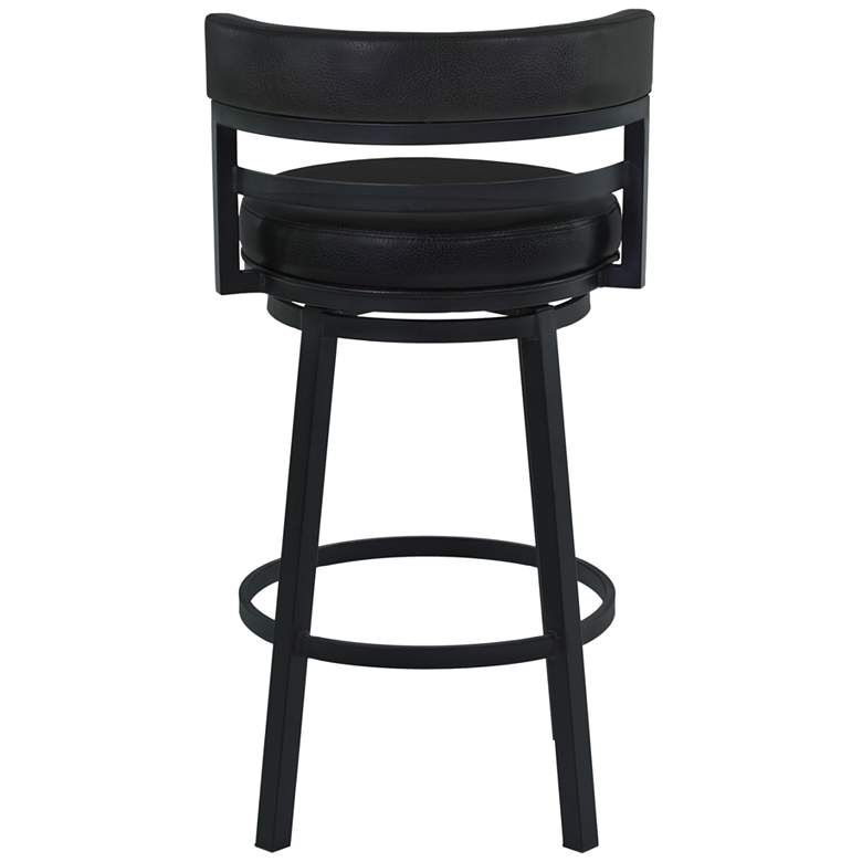 Image 4 Madrid 30" Ford Black Faux Leather Swivel Bar Stool more views