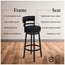 6_Madrid 30" Ford Black Faux Leather Swivel Bar Stool more views