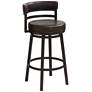 Madrid 30" Ford Brown Faux Leather Swivel Bar Stool in scene