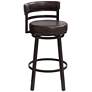 Madrid 30" Ford Brown Faux Leather Swivel Bar Stool in scene
