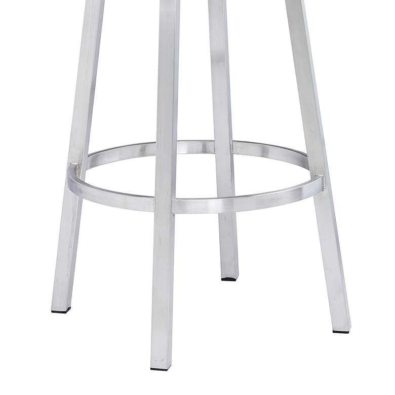 Image 5 Madrid 30 inch White Faux Leather Swivel Bar Stool more views