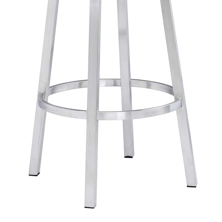 Image 5 Madrid 30" White Faux Leather Swivel Bar Stool more views