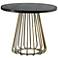 Madrid 35 1/2"W Matte Black and Brushed Brass Dining Table