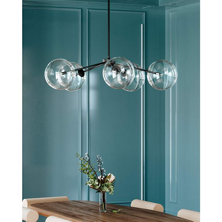 Image 3 Madrid 54" Wide Soft Black 5-Light Chandelier more views