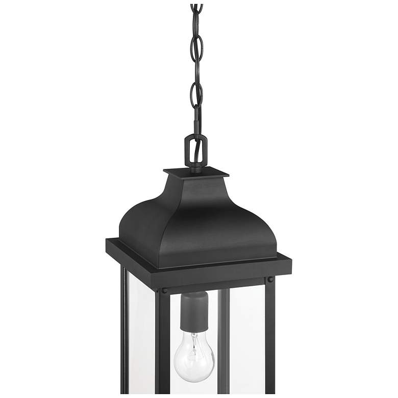Image 3 Madrid 8" Wide Black Outdoor Pendant w/ Clear Shade more views