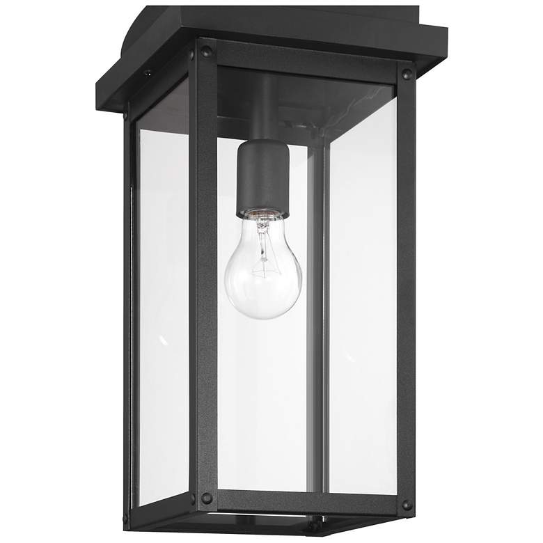Image 4 Madrid 8" Wide Black Outdoor Pendant w/ Clear Shade more views
