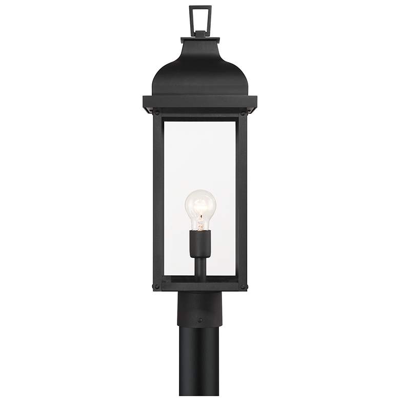 Image 2 Madrid 8" Wide Black Outdoor Post Light w/ Clear Shade more views
