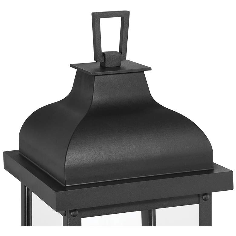 Image 4 Madrid 8" Wide Black Outdoor Post Light w/ Clear Shade more views