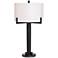 Madrid Black Industrial Modern Table Lamp with Dimmer with USB