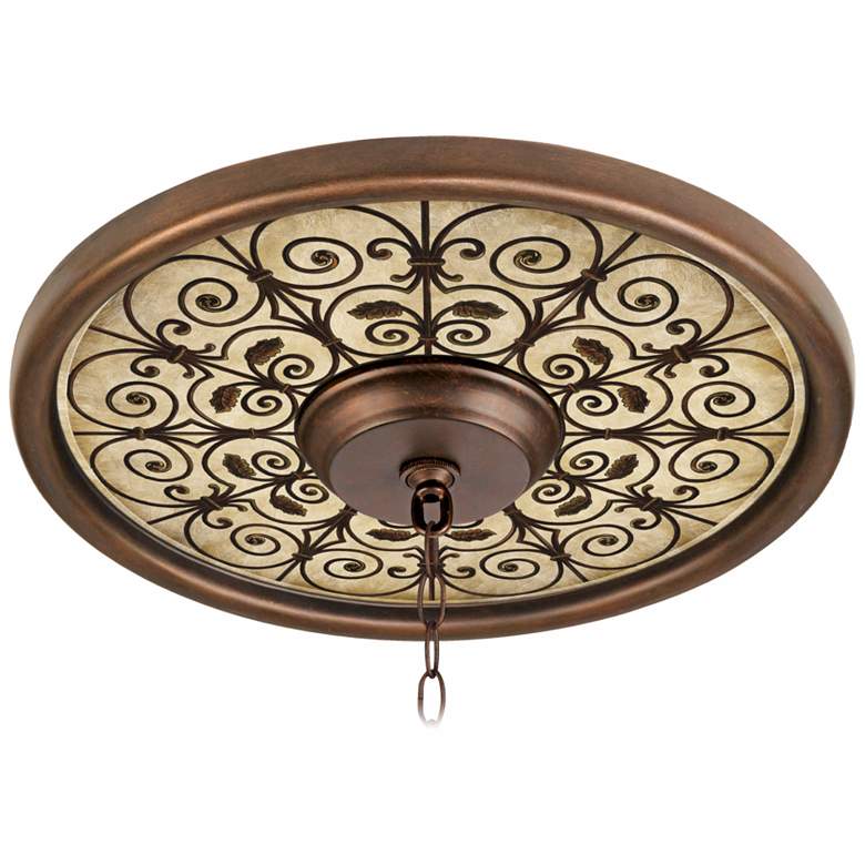 Image 1 Madrid Clay 16 inch Wide Bronze Finish Ceiling Medallion