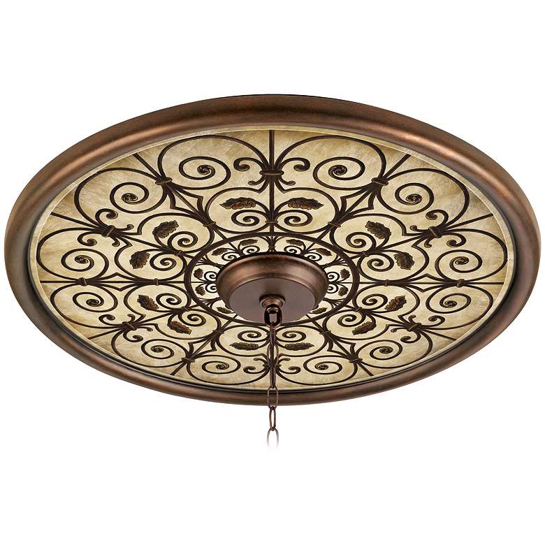 Image 1 Madrid Clay 24 inch Wide Bronze Finish Ceiling Medallion