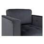 Madrid Gray Velvet Fabric Tufted Swivel Accent Chair
