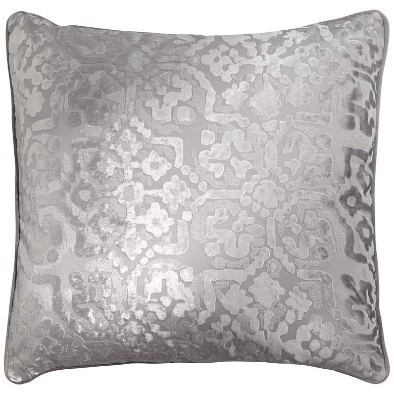 Image 1 Madrid Silver Cut 20" Square Decorative Pillow