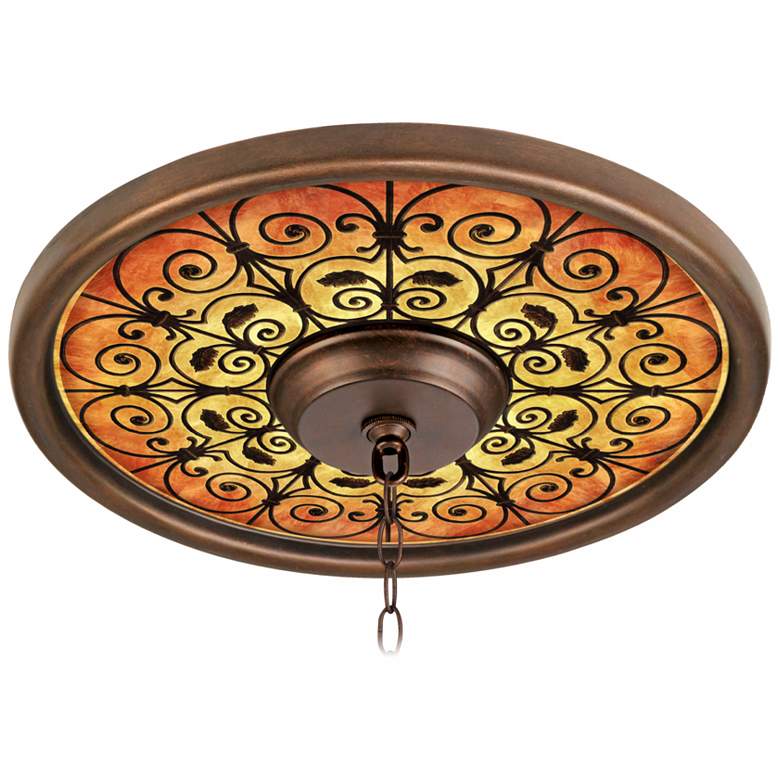 Image 1 Madrid Spice 16 inch Wide Bronze Finish Ceiling Medallion