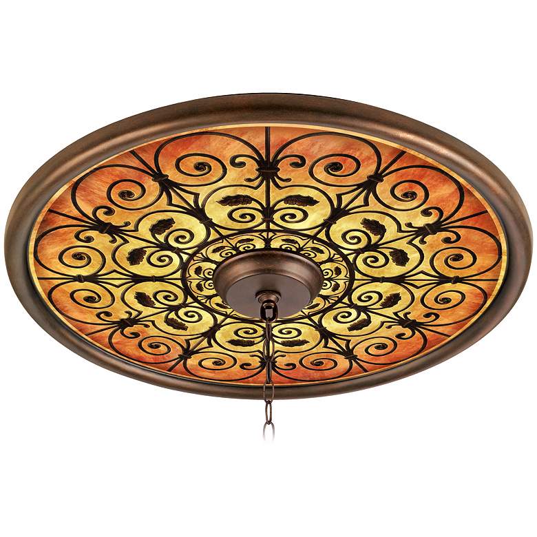 Image 1 Madrid Spice 24 inch Wide Bronze Finish Ceiling Medallion