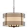 Madrigal 24 1/4" Wide Oil-Rubbed Bronze Drum Pendant Light