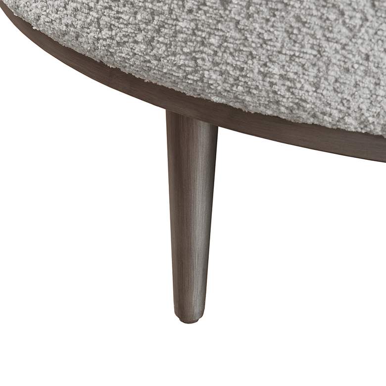 Image 3 Madrona 24 inchW Gray Fabric Round Cocktail Ottoman/Coffee Table more views